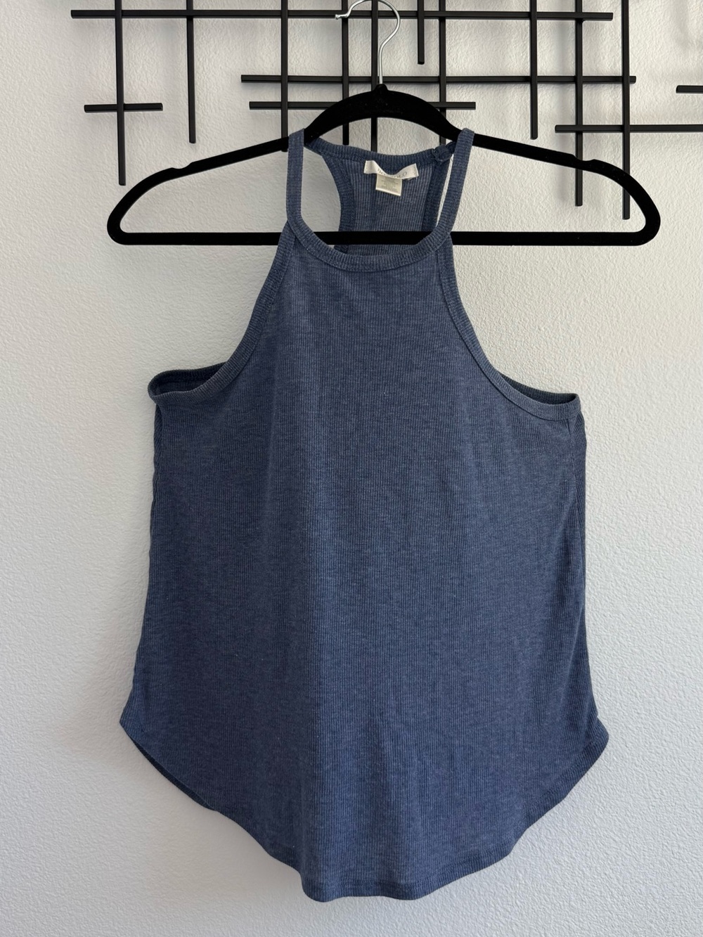Bozzolo Blue Ribbed Racerback Tank Top Women’s Small